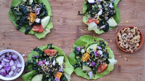 Kale and Lettuce Wraps
